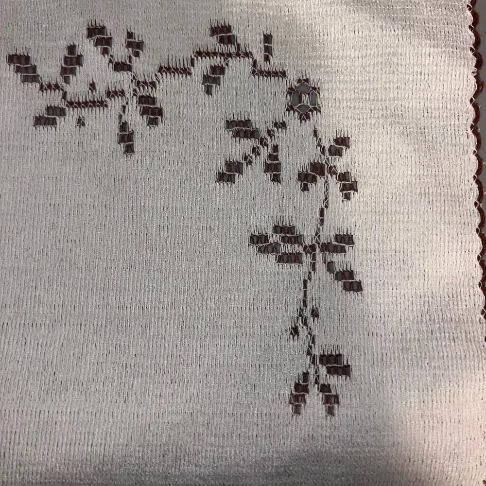 Embroidered Geometric Cross-stitch Cutout Victorian Scallop set‎ of 6 napkins